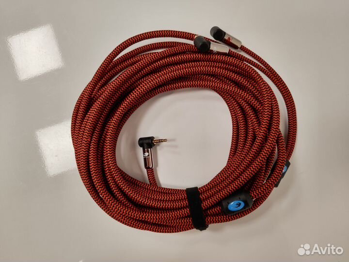 Аудиокабель RCA, 8 метров (3.5 к rca х2, экранир.)