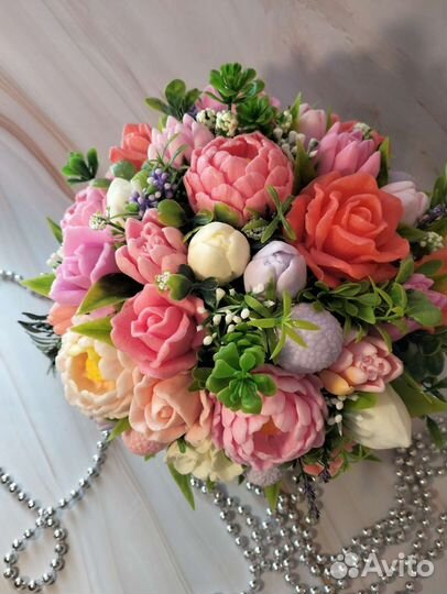 Букет цветов из мыла