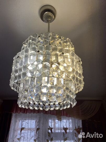 Люстра хрустальная винтажная
