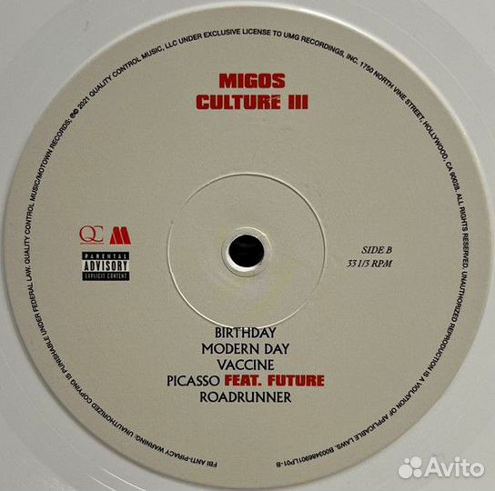 Migos Culture 3 (2LP, LE,White)