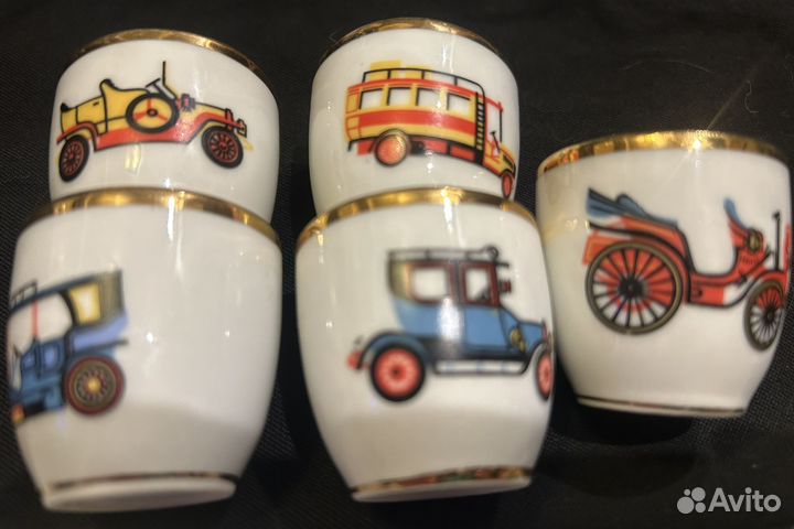 5 чешских фарфоровых рюмок