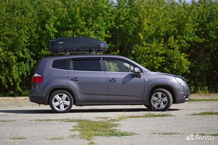 Автобокс багажник на крышу Chevrolet Orlando черны