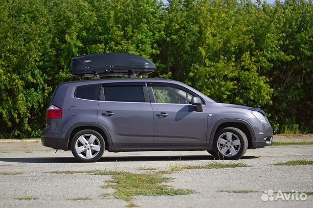 Автобокс багажник на крышу Chevrolet Orlando черны