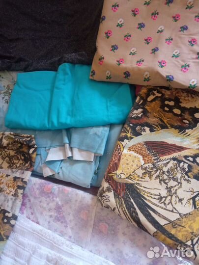 Отрезы ткани из СССР новые ситец, лен, сатин др