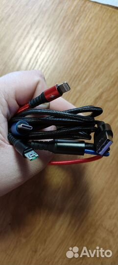 Кабель 3 в 1 type c micro usb Lightning 2м