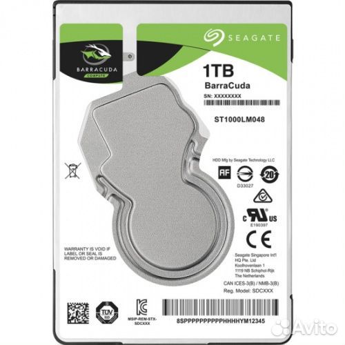 Жесткий диск Seagate SATA2.5 1TB 5400RPM 128MB (ST