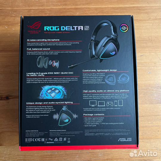 Наушники/Игровая гарнитура asus ROG Delta S