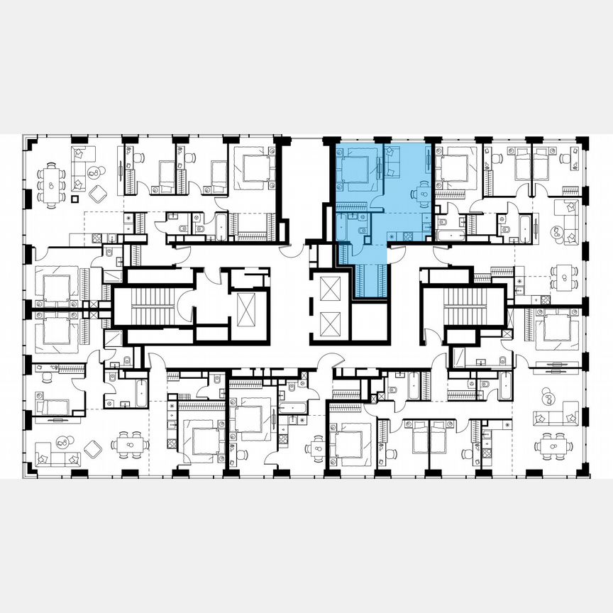 2-к. квартира, 44,7 м², 47/48 эт.