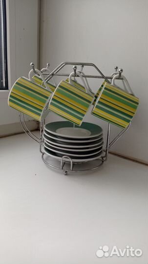 Сервиз набор кофейный чашки и блюдца