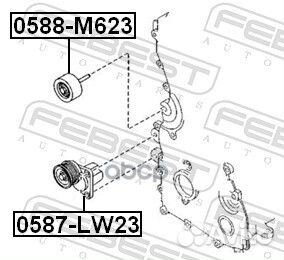 Натяжитель ремня приводного mazda 6 1.8-2.3 02-07