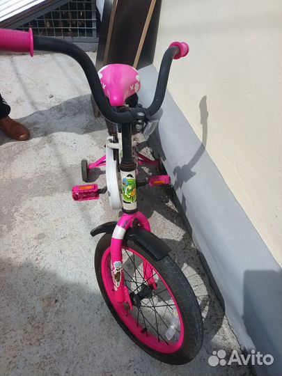 Велосипед детский 4 колесный для девочки