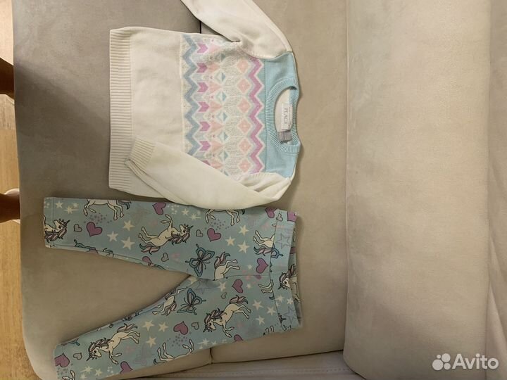 Теплые костюмы для девочки 1-2 года next