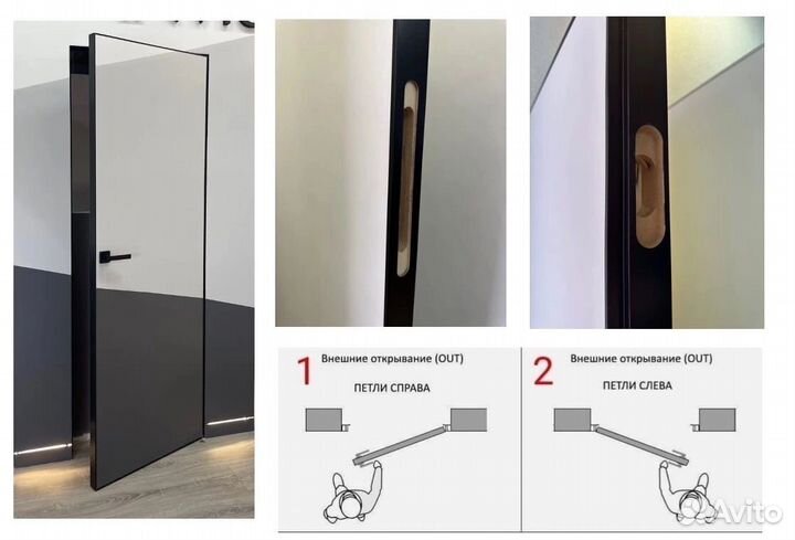 Скрытые двери под покраску