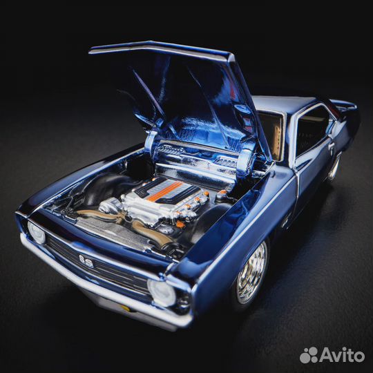 Hot Wheels Chevy Camaro 1969 SS Blue RLC Exclusive