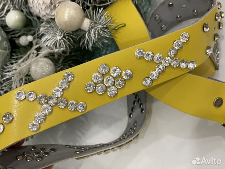 Ремень Patrizia Pepe, лимонного цвета