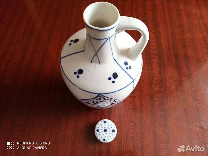 Глиняный кувшин Гжель СССР