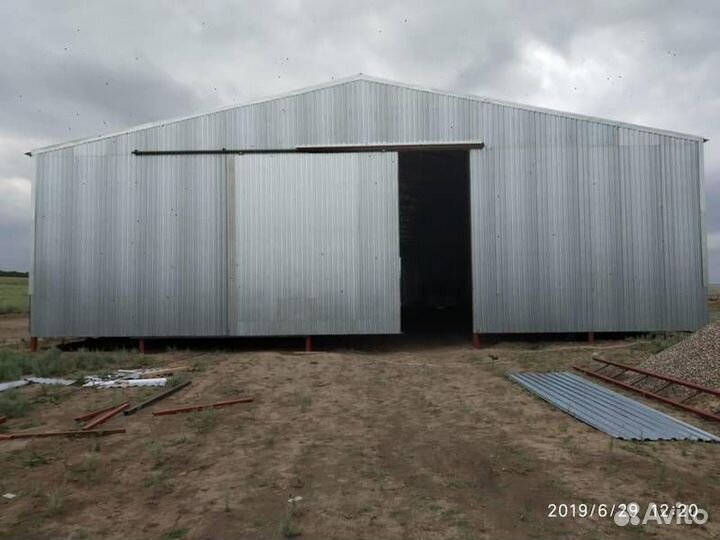 Ангар каркасный