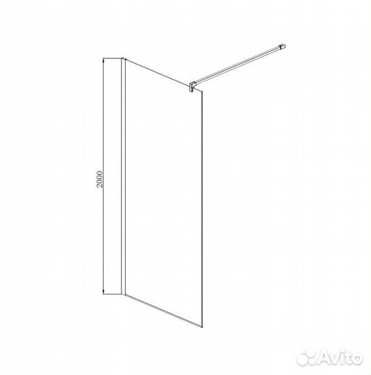 Душевая перегородка Aquatek Walk in 90х200