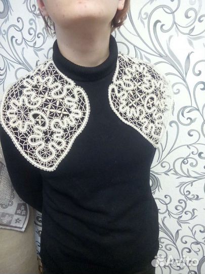 Кружевной воротник вологодское кружево