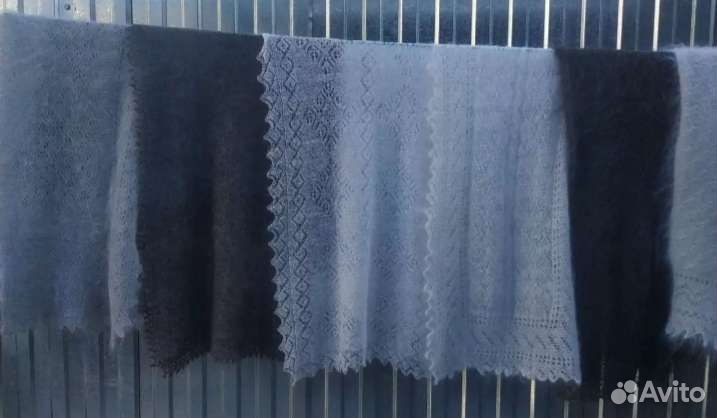 Палантин 1,92см88см ручной вязки