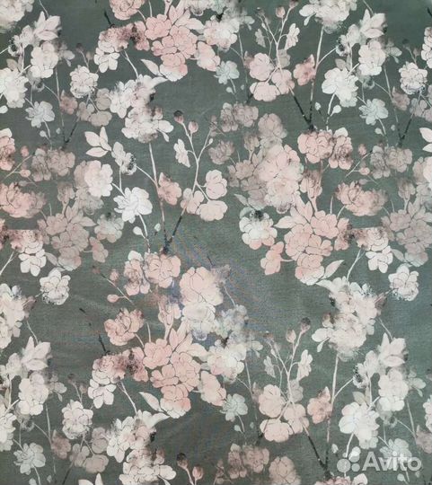 Ткань шифон с принтом