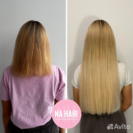 Наращивание волос в 4 руки без доплат