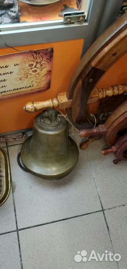 Подарок колокол рында с гравировкой морские сувени