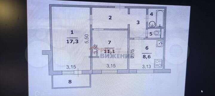 2-к. квартира, 51 м², 10/10 эт.