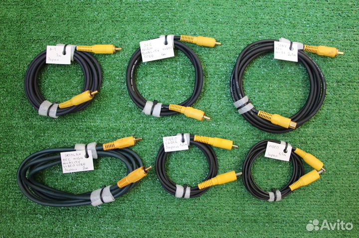 Кабели Audio-Technica, JVC, Sony 6шт