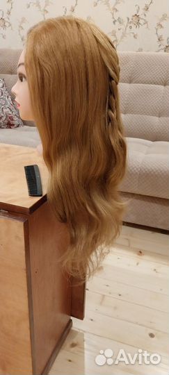 Голова манекен с натуральными волосами