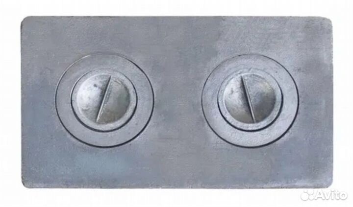 Плита чугунная П2-1 585*340мм, 2 конфорки