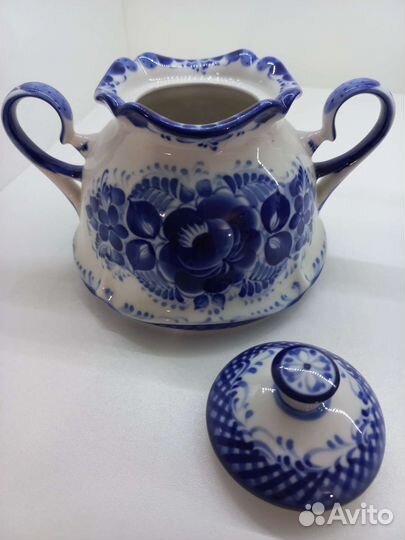 Сервиз чайный авторский Гжель