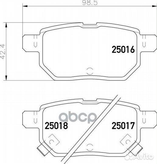 Колодки тормозные дисковые зад toyota corol