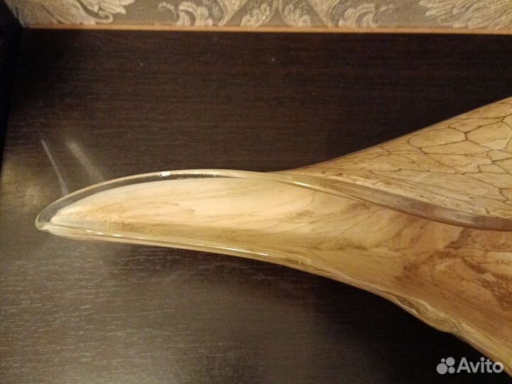 Ваза интерьерная цветное гнутое стекло