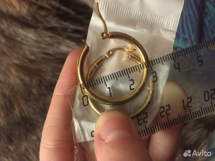 Серьги золотые кольца большие