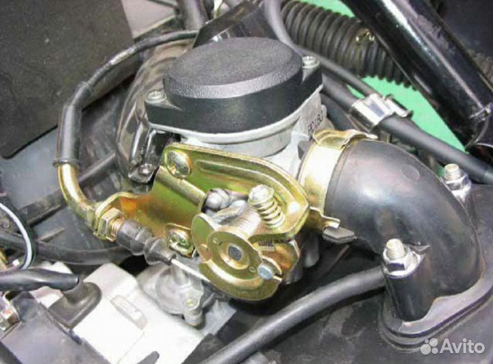 Карбюратор на скутер 50-80куб 139qmb + патрубок