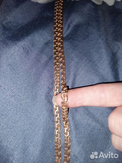 Цепь золотая мужская бисмарк