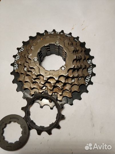 Shimano кассета CS-HG20-7, шатуны со звездой