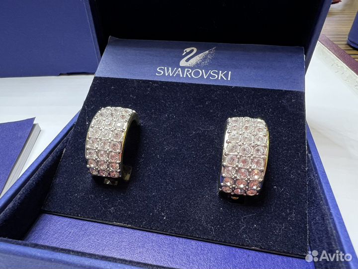 Swarovski серьги клипсы