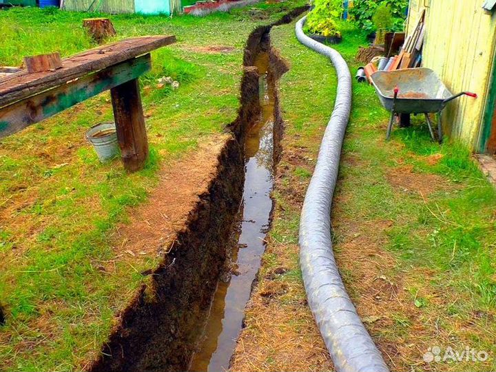 Колодцы, септики, дренаж участка, снос домов