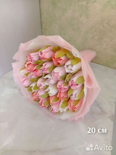 Съедобный букет зефирные тюльпаны