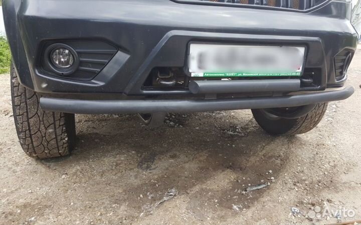 Двойная защита переднего бампера УАЗ