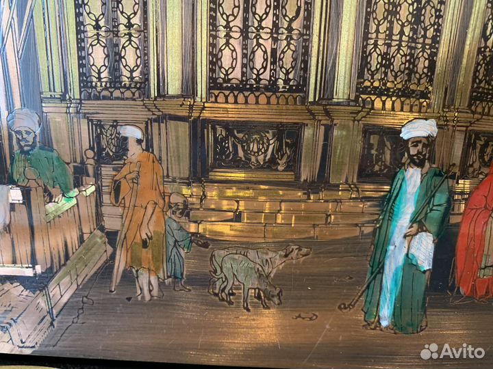 Эстамп медь и латунь Восточная тематика