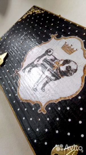 Мопс- ключница, поводочница, вешалка, авторская