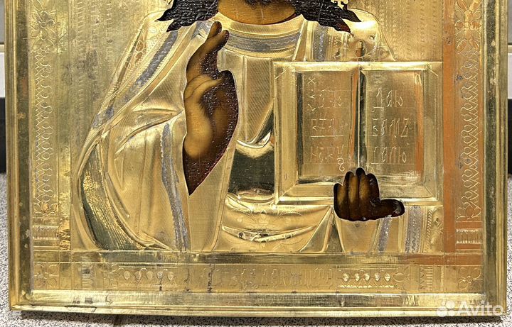 Икона Господь Вседержитель в Окладе Состояние