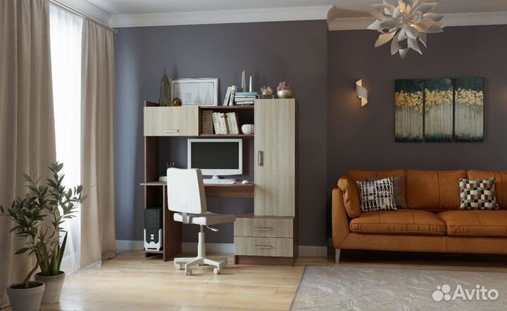 Письменно-компьютерный стол пкс-7 Ясень шимо