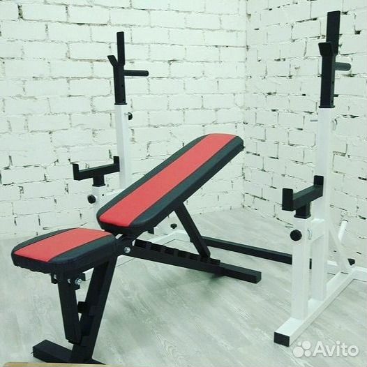 Стойка для жима и приседа + скамья до 350 кг
