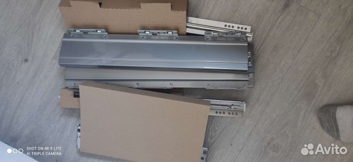 Ящик Delinia ID 36.8x9.4x48 см металл цвет серый