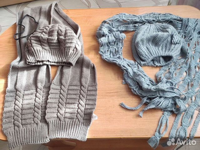 Шапка и шарф женский