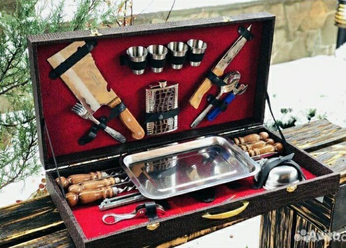 Шашлычный набор подарочный набор шампуров